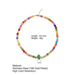 Load image into Gallery viewer, Y2K Dopamine Stainless Steel Beaded Necklace N6E115