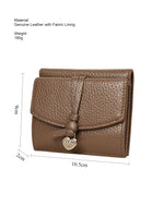 Load image into Gallery viewer, Pebble Grain Genuine Leather Short Bi-fold Wallet N6D024
