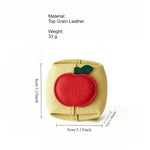 Load image into Gallery viewer, Top Grain Leather Apple Coin Purse Mini Organizer N6G089