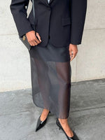 Load image into Gallery viewer, Double Layer Sheer Tulle Pencil Skirt High Waist Slit N6C195