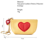 Load image into Gallery viewer, Top Grain Leather Heart Zipper Key Wallet Women Mini S5P933