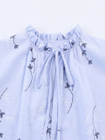 Load image into Gallery viewer, Embossed Embroidery Print Open Front Shirt Women N6C265