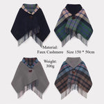 Load image into Gallery viewer, Plaid Faux Cashmere Scarf Women Autumn Winter Warm M5A327