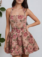Load image into Gallery viewer, Tube Top Ruffle Hem Mini Dress Women N6D104