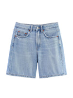 Load image into Gallery viewer, Mid-Rise Denim Shorts Women Office Casual Slim Fit N6F002
