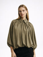 Load image into Gallery viewer, Notch Lapel Puffer Baseball Jacket Women N6C139