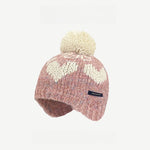 Load image into Gallery viewer, Color Block Heart Pom Knit Beanie Women M5A311