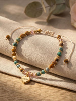 Load image into Gallery viewer, MUM Heart Pendant Adjustable Beaded Bracelet N6D532