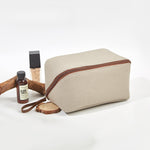 Load image into Gallery viewer, Grey Canvas Zipper Toiletry Bag Organizer Portable S5P847