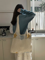 Load image into Gallery viewer, Starfish Shell Knit Tote Beach Bag Large Capacity N6C053