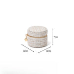 Load image into Gallery viewer, Round Travel Jewelry Box Anti Tarnish Organizer S5P867