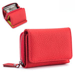 Load image into Gallery viewer, Tri-Fold Genuine Leather Mini Wallet Women N6B220