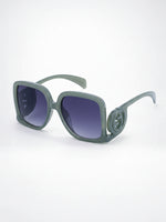 Load image into Gallery viewer, Square Sunglasses with Embellished Temple Women N6B213
