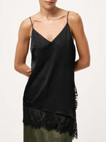 Load image into Gallery viewer, V Neck Lace Trim Sleeveless Tank Top N6F025