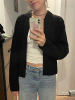 Load image into Gallery viewer, Simple Double Zip Round Neck Knit Cardigan Women N6G259