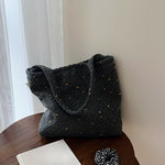 Load image into Gallery viewer, Tweed Speckle Top-Handle Shoulder Bag Women S5P645