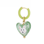 Load image into Gallery viewer, Glass Heart Earrings Women Colorful Enamel Drop S5P885