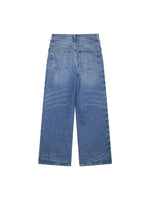 Load image into Gallery viewer, Rivet Straight-leg Jeans Women Blue N6B024