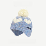 Load image into Gallery viewer, Color Block Heart Pom Knit Beanie Women M5A311