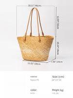 Load image into Gallery viewer, Hand Woven Rattan Tote Bag Beach Women N6C303