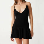 Load image into Gallery viewer, Floral Rib Knit Slip Dress Strappy Rabbit Velvet N5A797