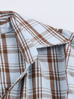 Load image into Gallery viewer, Single Button Plaid Long Sleeve Shirt N6A168