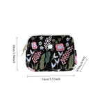 Load image into Gallery viewer, Floral Embroidered Cotton Linen Double Layer Coin Purse N6J270