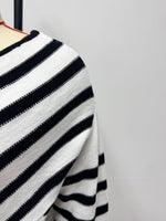 Load image into Gallery viewer, Color Block Off-Shoulder Striped Knit Top Women N6G186