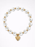 Load image into Gallery viewer, Stainless Steel MUM Heart Pearl Bead Bracelet Women N6D529