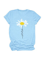 Load image into Gallery viewer, Let It Be Daisy Graphic Loose Fit T-Shirt Women N6F016