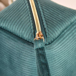Load image into Gallery viewer, Green Corduroy Makeup Bag Travel Organizer S5P842