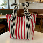 Load image into Gallery viewer, Bow Canvas Handbag Women Dark Academia Shoulder Tote N6F103