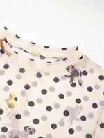 Load image into Gallery viewer, Animal Print Polka Dot Crop Top Waist Tie Women N6B022