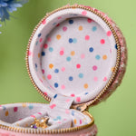 Load image into Gallery viewer, Round Travel Jewelry Box Anti Tarnish Organizer S5P867