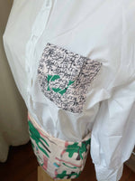 Load image into Gallery viewer, Graffiti Print Pocket Shirt Bodycon Skirt Two Piece Set N6F256