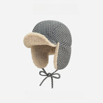 Load image into Gallery viewer, Polka Dot Reversible Ear Flap Hat Faux Shearling M5A312