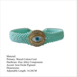 Load image into Gallery viewer, Ethnic Evil Eye Braided Cuff Adjustable S5P212