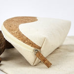 Load image into Gallery viewer, Shell Shape Canvas Makeup Bag Women Travel Wood Grain S5P851