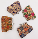 Load image into Gallery viewer, Cork Coin Purse Clutch Natural Wood Card Holder N6F037