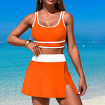 Load image into Gallery viewer, Bikini Springs Beach Sport Skirt Separate Swimsuit N6A019
