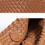 Load image into Gallery viewer, Women's PU Woven Bucket Tote Bag N6J156