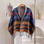 Load image into Gallery viewer, Plaid Faux Cashmere Scarf Women Autumn Winter Warm M5A327