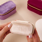 Load image into Gallery viewer, Travel Mini Velvet Jewelry Organizer Box S5P828