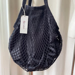Load image into Gallery viewer, Cotton Linen Handwoven Foldable Shoulder Mesh Tote N6G131