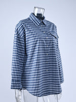 Load image into Gallery viewer, Retro Plaid Cardigan Blouse Women Casual N6A194