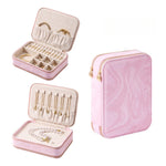 Load image into Gallery viewer, Double Zipper Jewelry Box PU Leather Storage Case N6G104