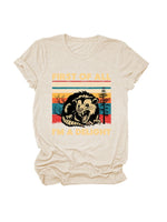 Load image into Gallery viewer, First of All I'm a Delight Print Round Neck T-Shirt N6E141