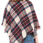 Load image into Gallery viewer, British Vintage Plaid Cashmere Feel Triangle Scarf N6K245