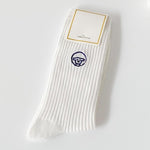 Load image into Gallery viewer, Cartoon Embroidered White Crew Socks Women M5A306