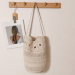 Load image into Gallery viewer, Straw-Style Openwork Flower Bucket Bag Women Beach N6E053
